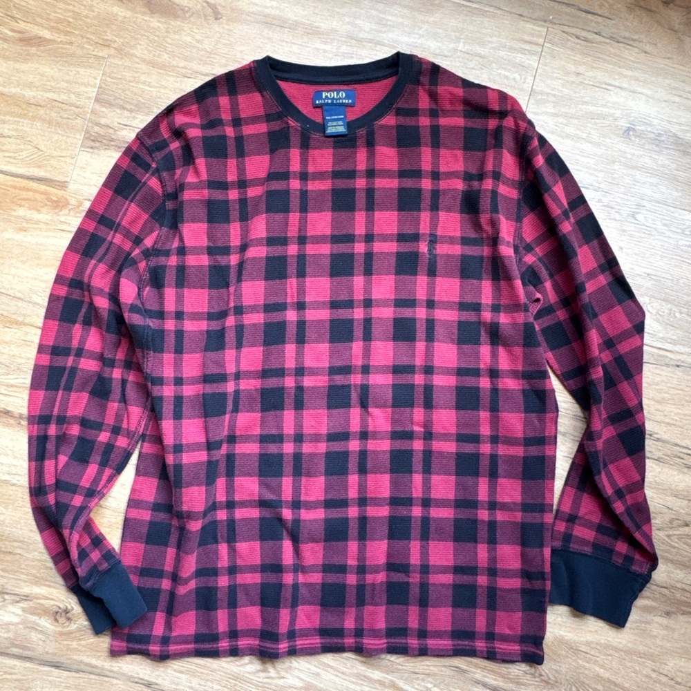 Polo by Ralph Lauren Red and Black Plaid Long Sleeve Shirt